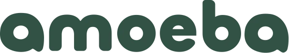 Logo text reading 'omeebo' in dark green, pixel-style font.